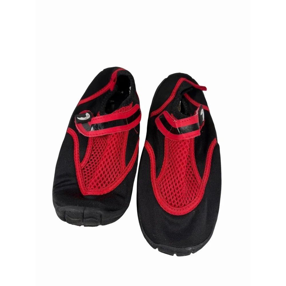 Boy's Size 1 Black and Red Water Shoes